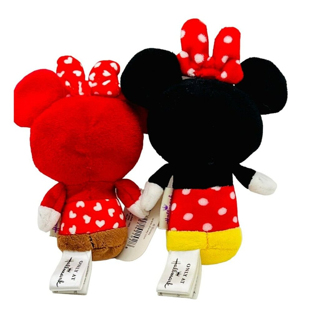Hallmark Itty Bittys Minnie Mouse Plush Happy Hearts Lot of 2 Valentine Disney - Picture 8 of 9